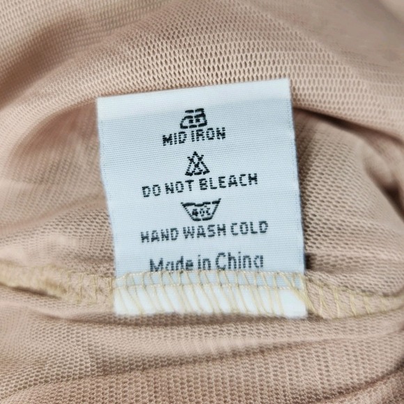 Pretty Angel Boho Blouse WOMENS SZ L Gold Sheer Festival Romantic Top - Picture 10 of 12